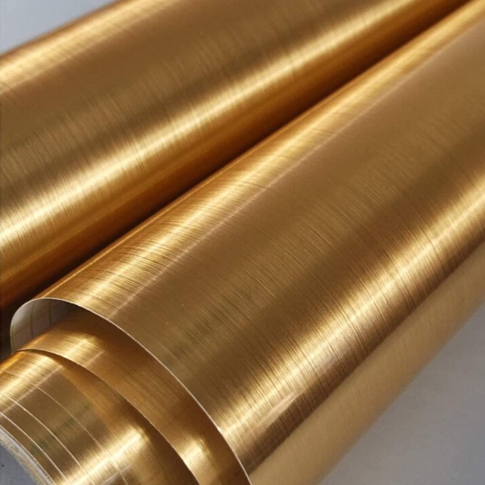Glitter Vinyl Roll - Gold Wallpaper Self-Adhesive Cleanable Removable Peel
