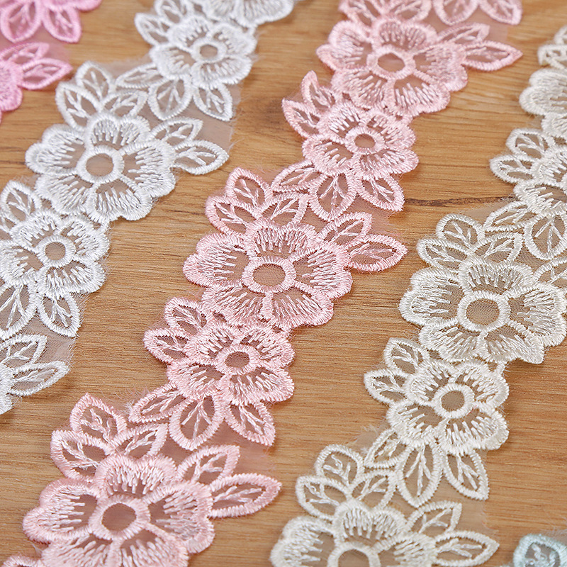 5CM Width Embroidered Organza  - Lace Ribbon Trim 评论和价格