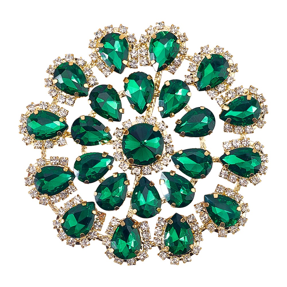 Brass Rhinestone Applique Roun - Sew On Rhinestone 评论和价格