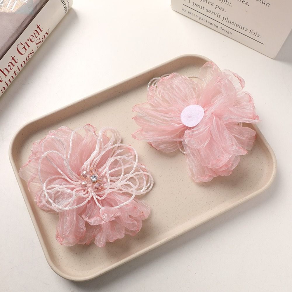 Organza Fabric Flower Patch Cr - Applique Patch Flower 评论和价格