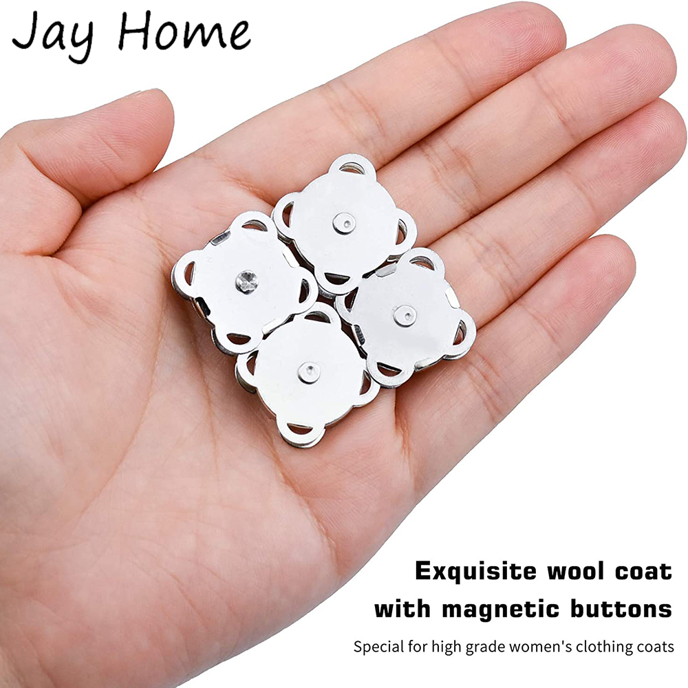20 Sets Magnetic Button Metal  - Iron On Stud Set 评论和价格