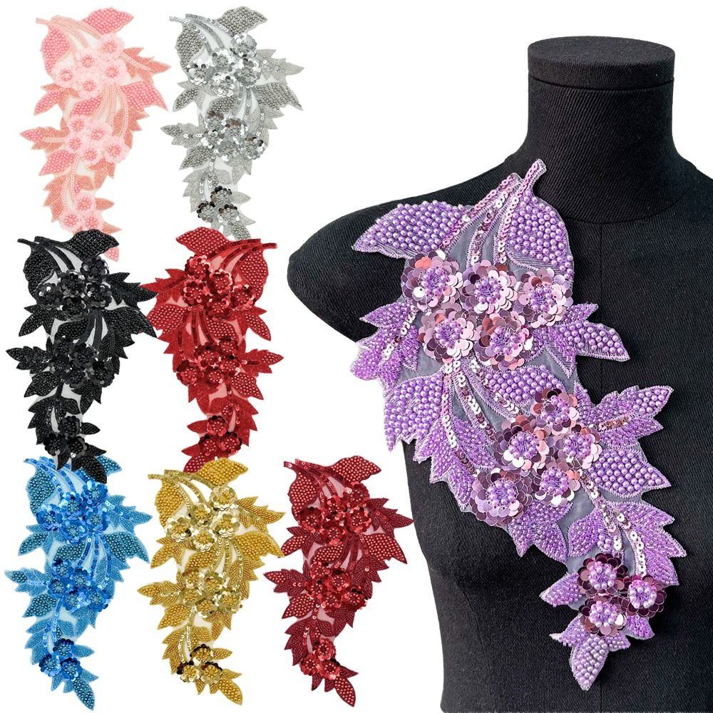 Fashion 3D Sequin Flower Patch - Applique Patch Flower 评论和价格
