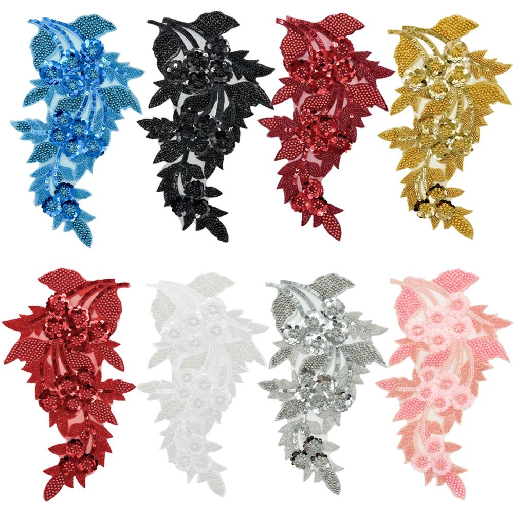 Fashion 3D Sequin Flower Patch - Applique Patch Flower 评论和价格