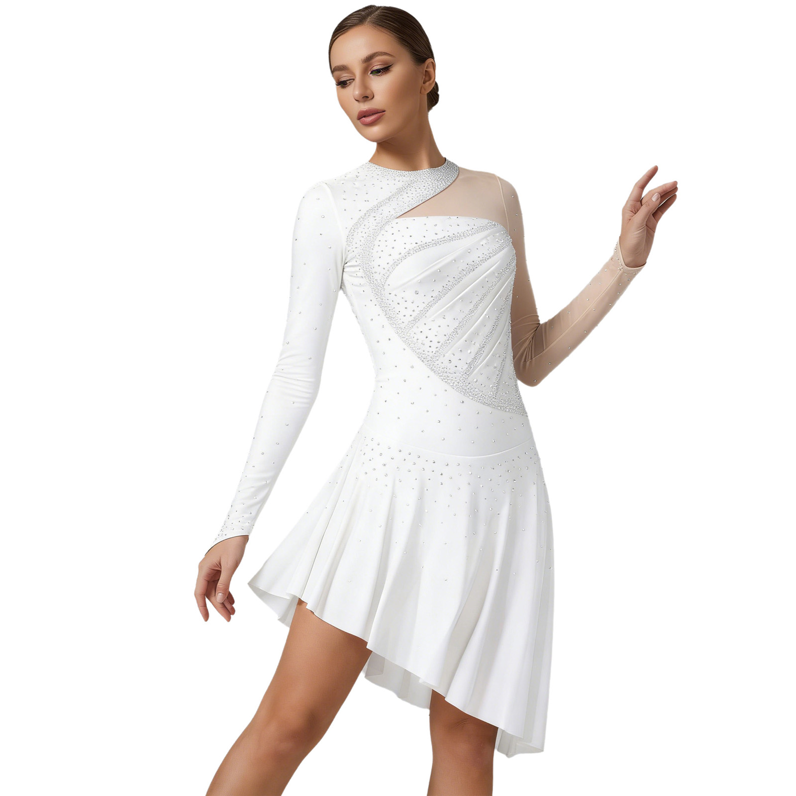 Women Ballet Lyrical Dance Fig - Rhinestone Banding Trim 评论和价格
