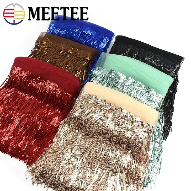 2/5/10Yards Sequin Embroidery  - Fringe Ribbon Sewing 评论和价格