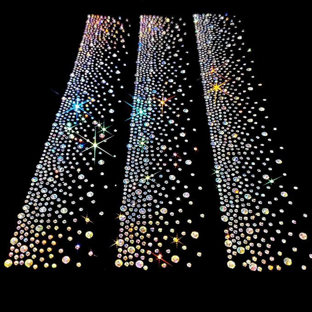 Iron-On Rhinestone Decal Moder - Hotfix Rhinestone Sheet 评论和价格