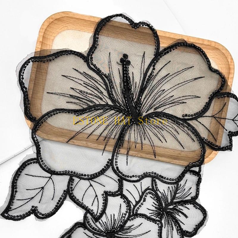 49MF Eye-Catching Flower Tulle - Applique Patch Flower 评论和价格