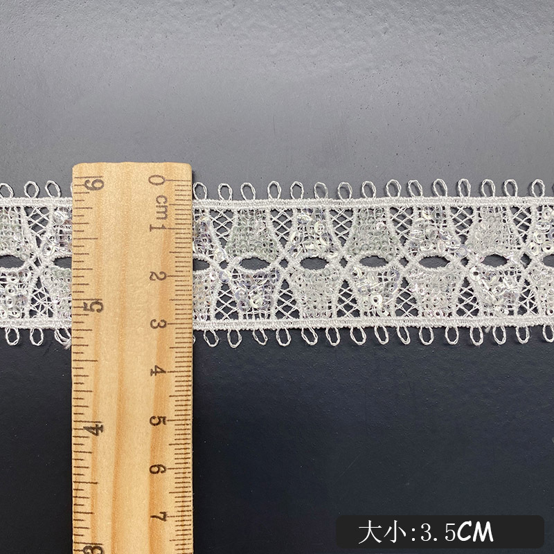 Hollow Wearable Sequins Ribbon - Lace Ribbon Trim 评论和价格
