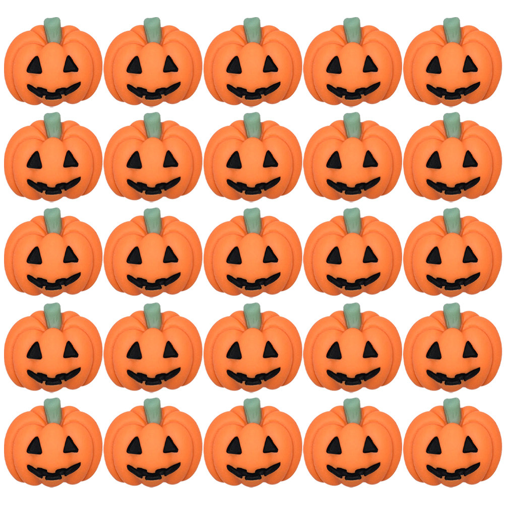 50Pcs Mini Resin Pumpkin Charm - Craft Embellishment 评论和价格