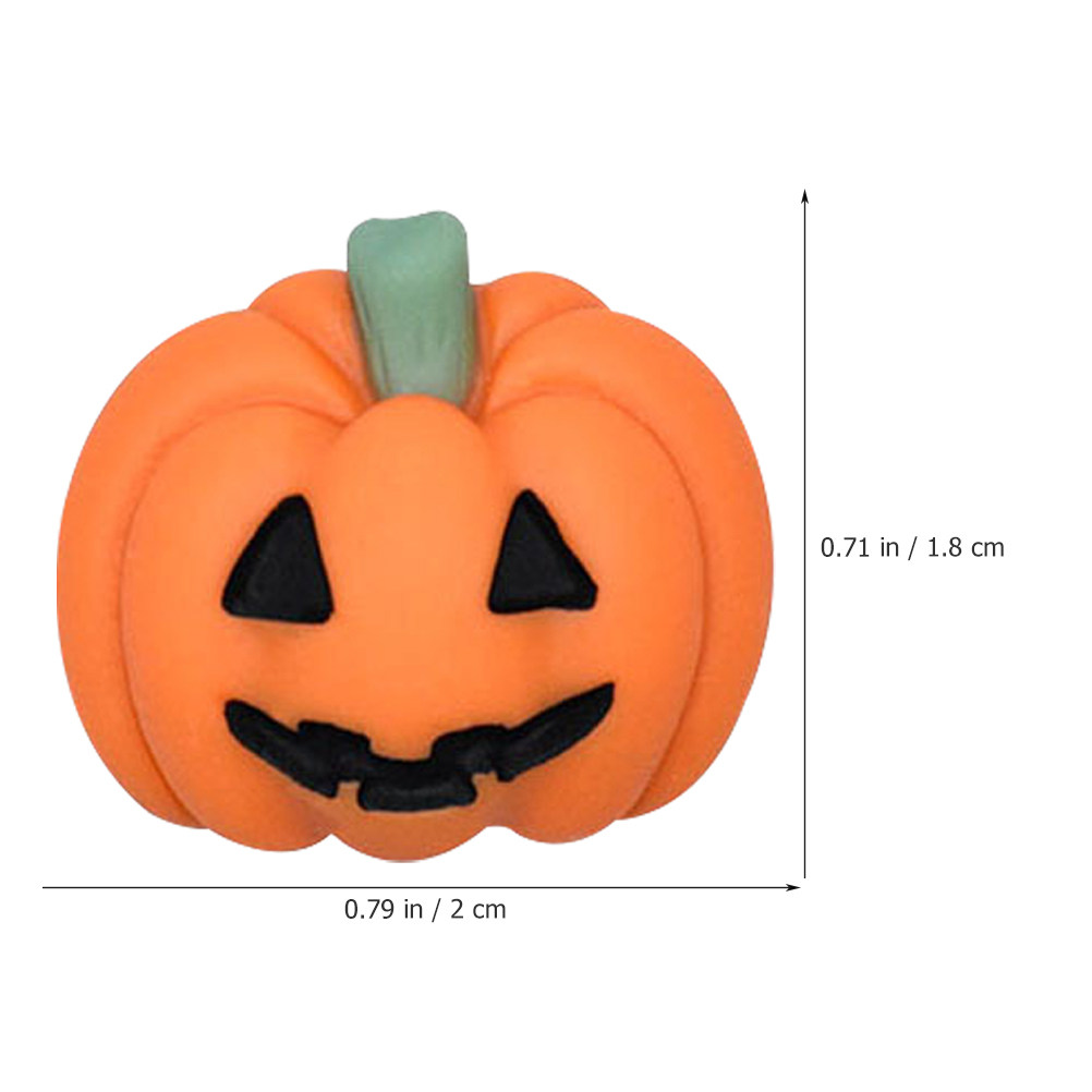 50Pcs Mini Resin Pumpkin Charm - Craft Embellishment 评论和价格