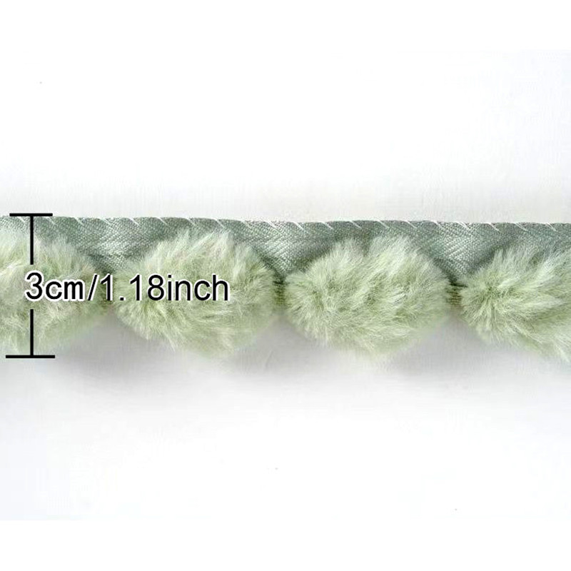 3cm Faux Rabbit Fur Pom Ball L - Fringe Ribbon Sewing 评论和价格