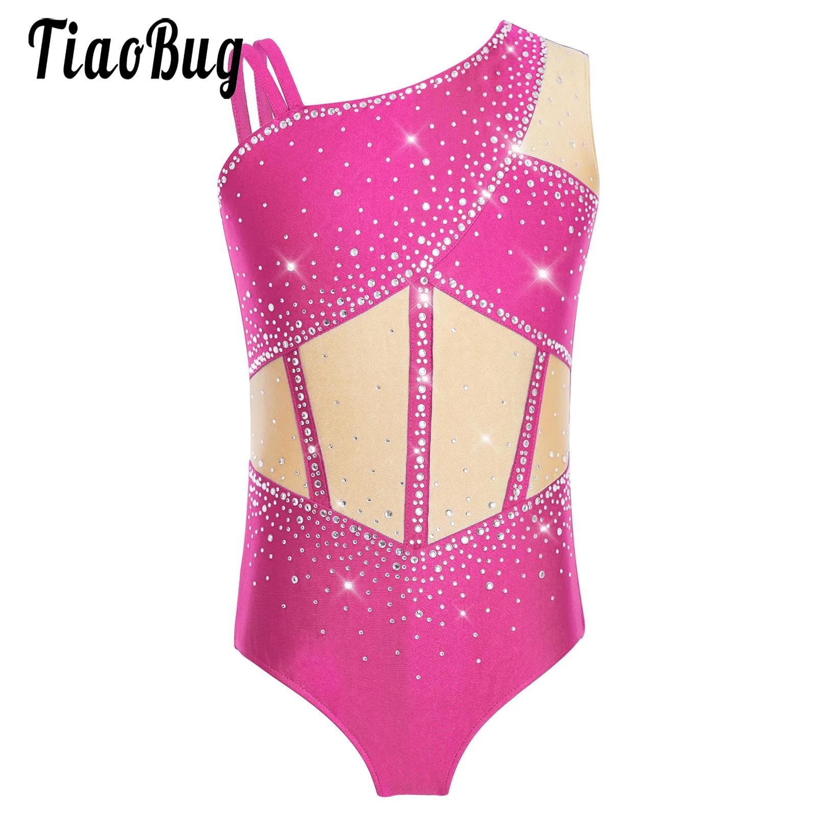 Kid Girls Figure Skating Balle - Rhinestone Banding Trim 评论和价格
