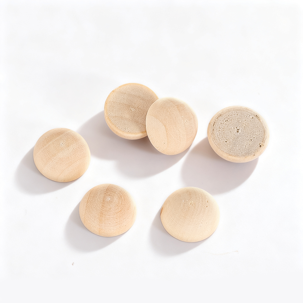 120pcs 15mm Half Wood Balls Un - Craft Embellishment 评论和价格